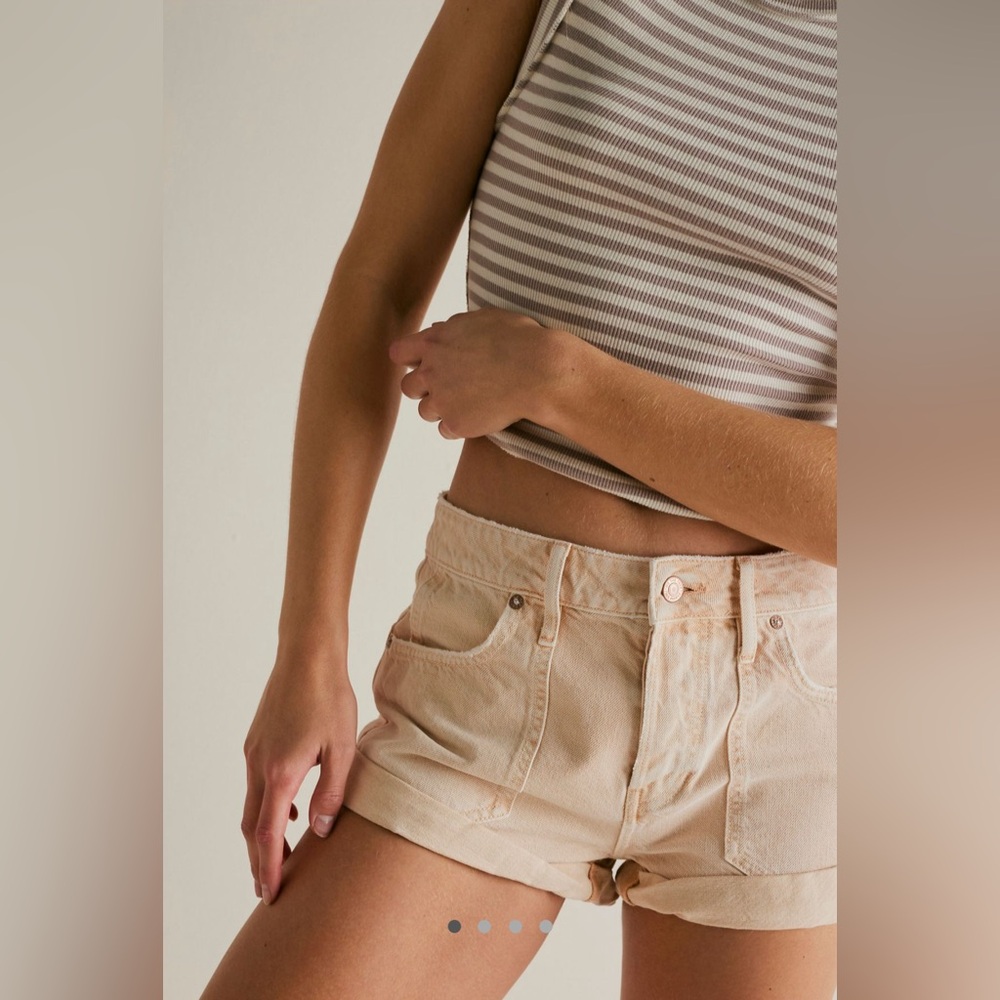 NWOT Free People We The Free Beginners Luck Slouch Shorts - Picture 1 of 10
